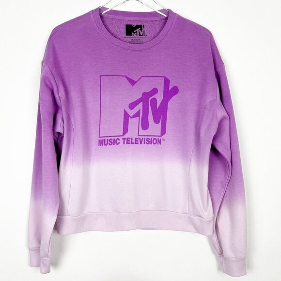 MTV Crew Neck Sweatshirt. Purple Ombre. Junior Size XXL (19) - Picture 11 of 11